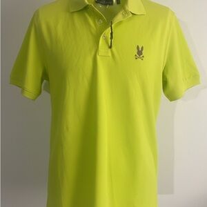 Psycho Bunny Neon Yellow Polo Shirt NWT